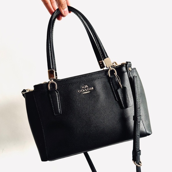 Coach Christie Crossgrain Leather Crossbody in Black - Picture 9 of 9